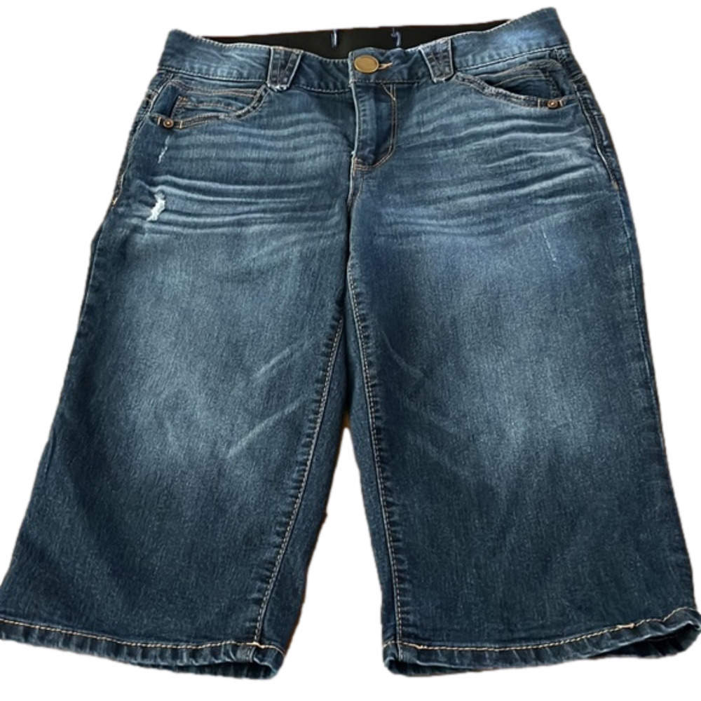 DEMOCRACY Ab Solution Bermuda jean shorts, size 6
